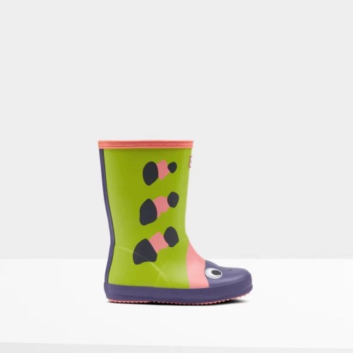 Hunter Original Classic Beetle Character Rain Boots For Kids - NZ R5786